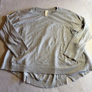 Ischiko Oska Size 3 US 10 Grey Long Sleeve Crew Neck Sweater Bulgaria Women's